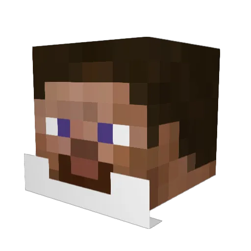 Top_Classik Minecraft avatar head, 3D render