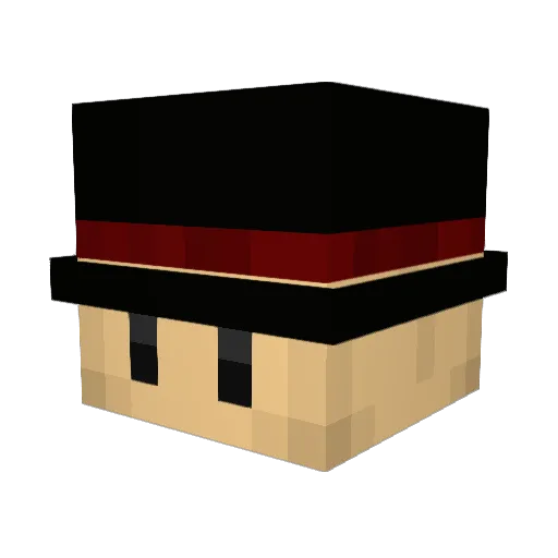 Top_Hat_Kish Minecraft avatar head, 3D render
