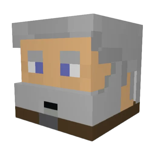 Top_Saint Minecraft avatar head, 3D render