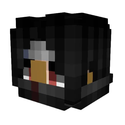 Top_key Minecraft avatar head, 3D render