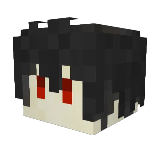 Topcc Minecraft avatar head, 3D render