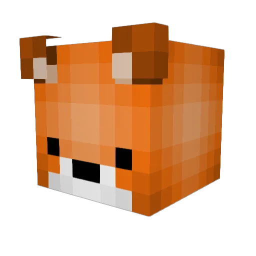 TopfFu Minecraft avatar head, 3D render