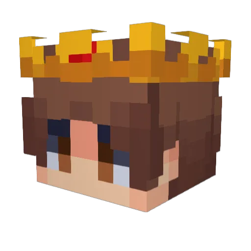 Topfa Minecraft avatar head, 3D render