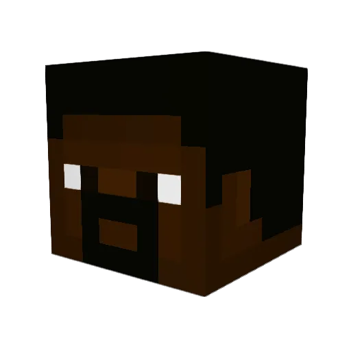 TopherIII Minecraft avatar head, 3D render