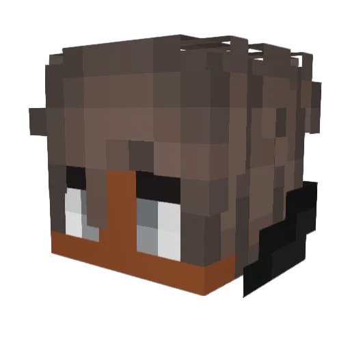 Tophs Minecraft avatar head, 3D render