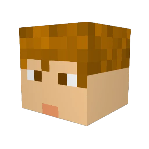 Topiac Minecraft avatar head, 3D render