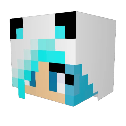 Topiy_ Minecraft avatar head, 3D render