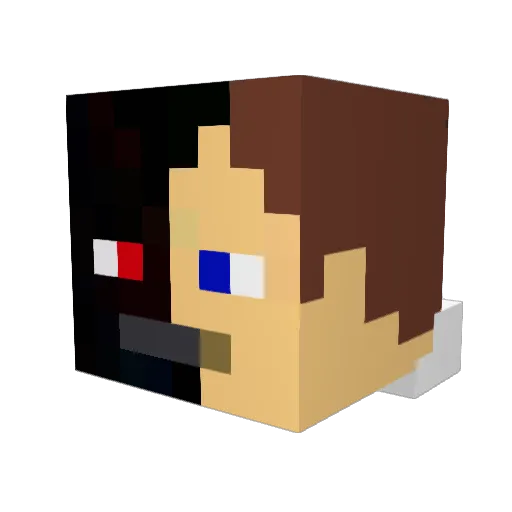 Topmasterplays Minecraft avatar head, 3D render