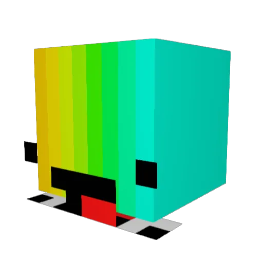 Topo57 Minecraft avatar head, 3D render
