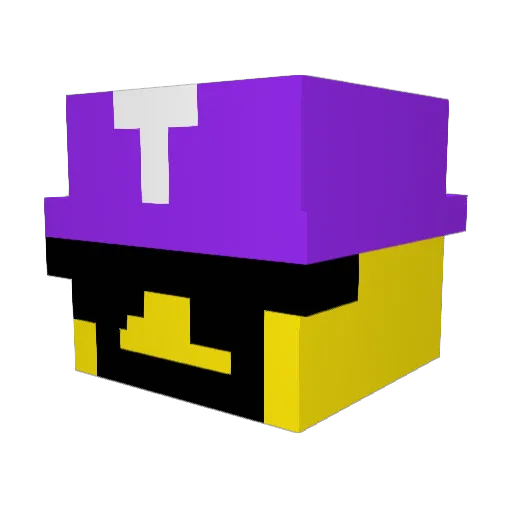TopoNican Minecraft avatar head, 3D render