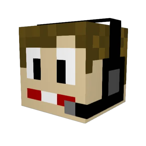 Topolocho Minecraft avatar head, 3D render