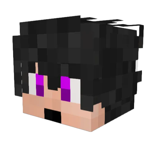 Toppan Minecraft avatar head, 3D render