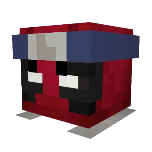 Topphiee Minecraft avatar head, 3D render
