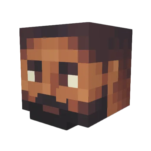 Toppirk Minecraft avatar head, 3D render