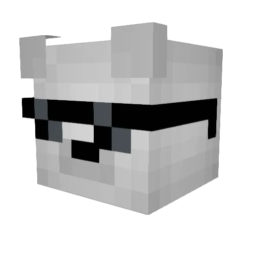 Toprabbit Minecraft avatar head, 3D render