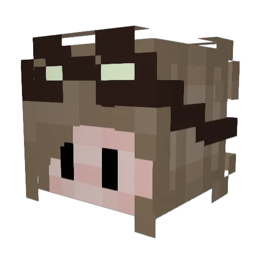 Topstrup Minecraft avatar head, 3D render