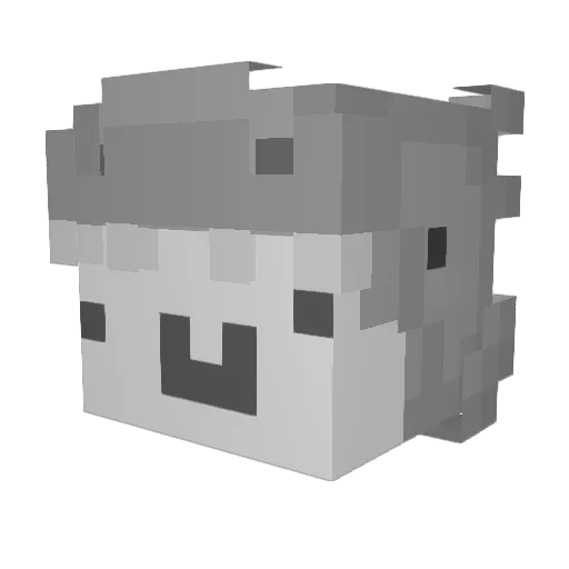 Topsutin Minecraft avatar head, 3D render