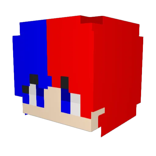 Toptok Minecraft avatar head, 3D render
