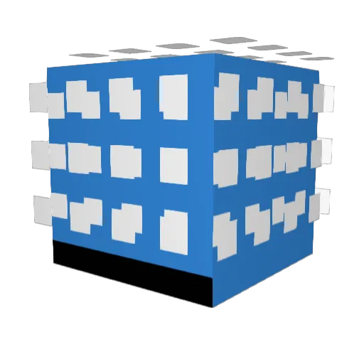 Topvids167YT Minecraft avatar head, 3D render