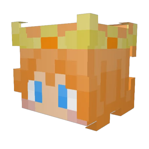 Topwackymoth Minecraft avatar head, 3D render