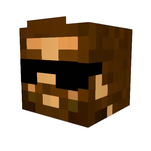 Topxico Minecraft avatar head, 3D render