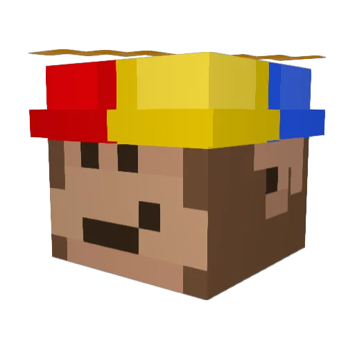 Toqch Minecraft avatar head, 3D render