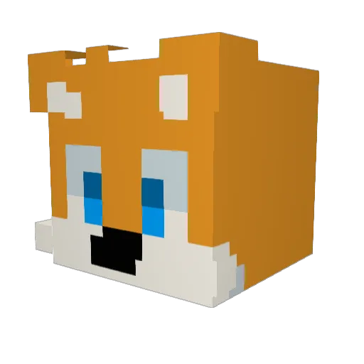 Toqyu Minecraft avatar head, 3D render