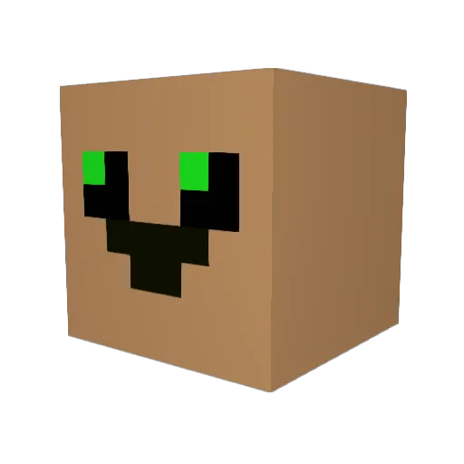 TorCyan Minecraft avatar head, 3D render