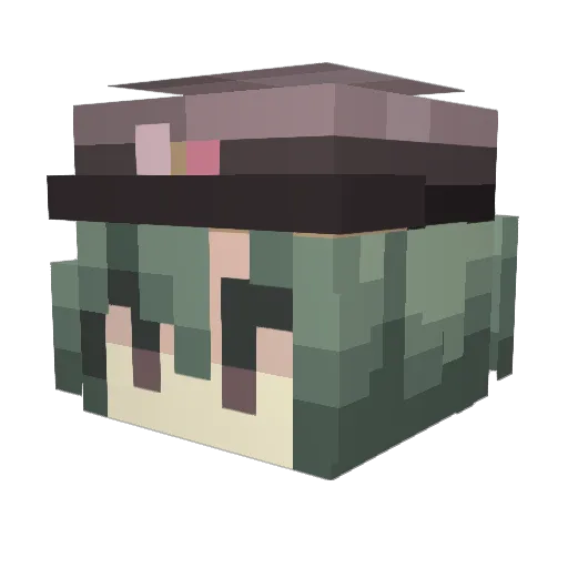 ToraCreeperYT Minecraft avatar head, 3D render