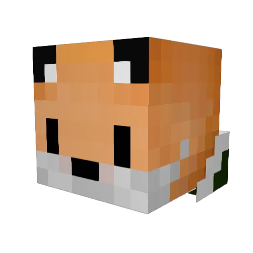 ToraSenpai Minecraft avatar head, 3D render
