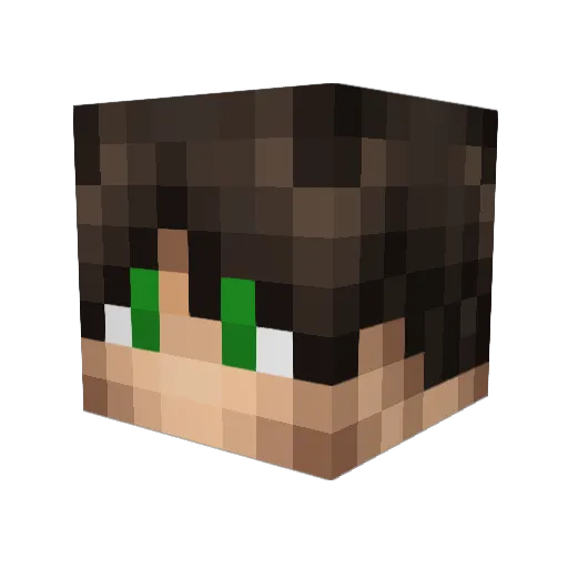 Tora_GX Minecraft avatar head, 3D render