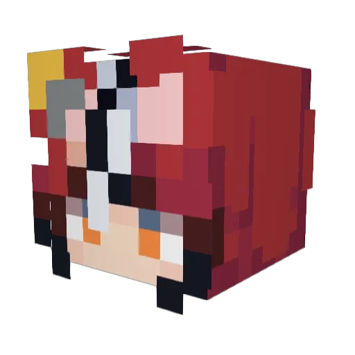 Torabun Minecraft avatar head, 3D render