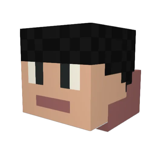 Toraemon_117 Minecraft avatar head, 3D render
