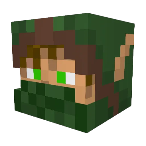 Torafuzur Minecraft avatar head, 3D render