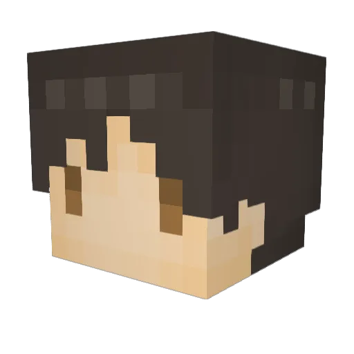 Toraham Minecraft avatar head, 3D render