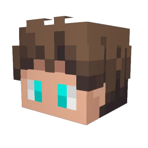 Torbenji Minecraft avatar head, 3D render