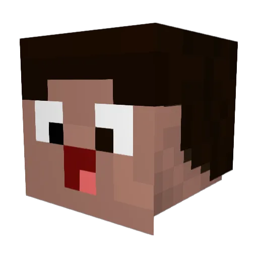 Torbinator Minecraft avatar head, 3D render