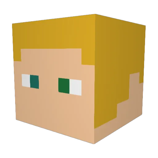 Torbuss Minecraft avatar head, 3D render