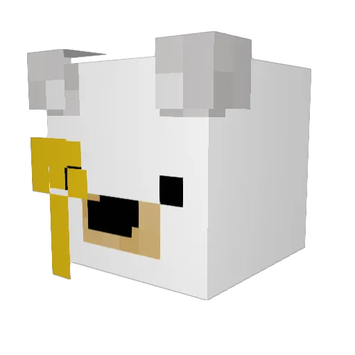 Torch21 Minecraft avatar head, 3D render