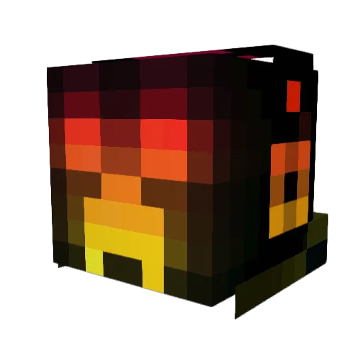 TorchSenpai Minecraft avatar head, 3D render