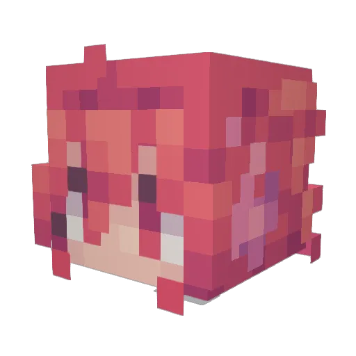 Torch_wing Minecraft avatar head, 3D render
