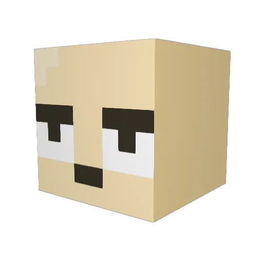 Toret87 Minecraft avatar head, 3D render