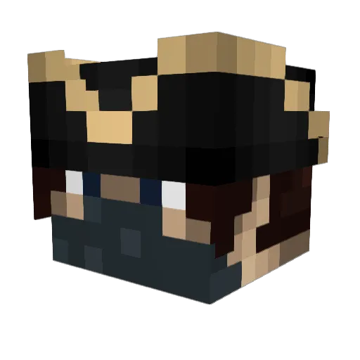 Toreule Minecraft avatar head, 3D render
