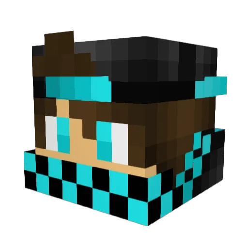 Torgaming Minecraft avatar head, 3D render