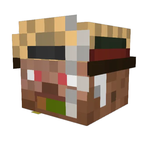 TorgePlays Minecraft avatar head, 3D render