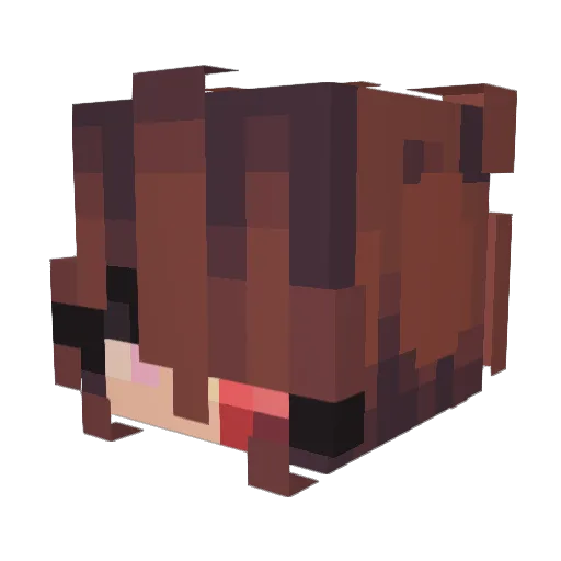 Tori04_ Minecraft avatar head, 3D render
