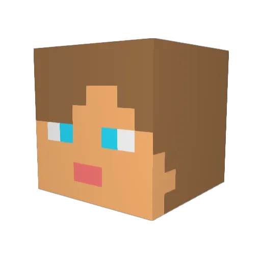 Tori567 Minecraft avatar head, 3D render