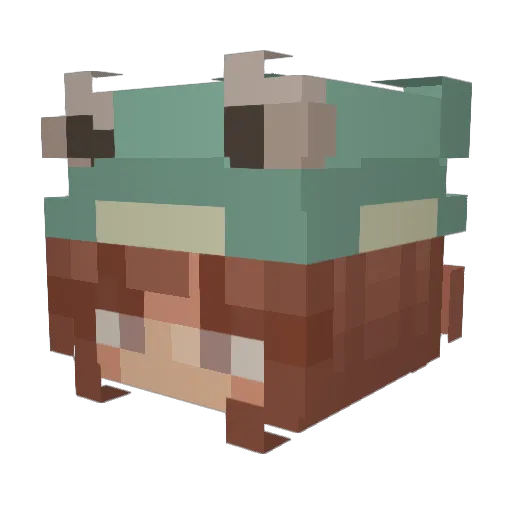 ToriChikita Minecraft avatar head, 3D render