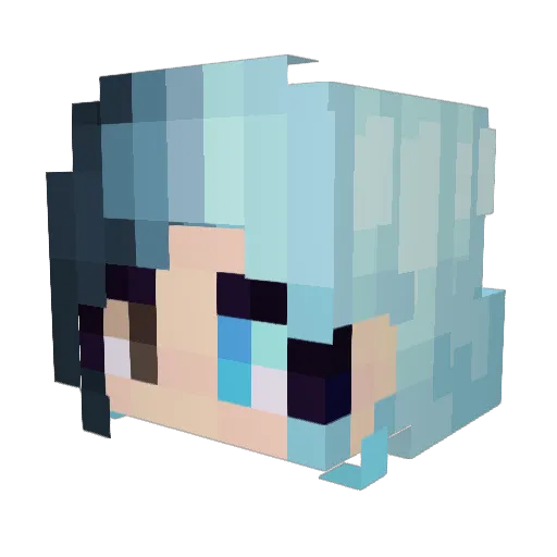 ToriHealer Minecraft avatar head, 3D render