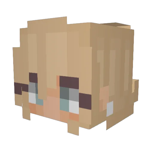 ToriZen Minecraft avatar head, 3D render
